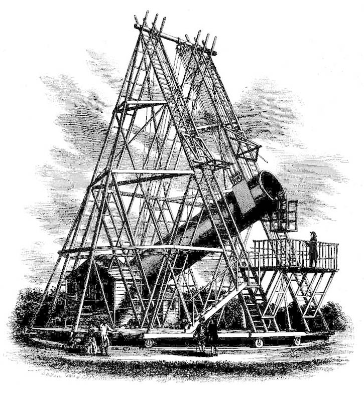 Herschel's 40-foot telescope from 1789.